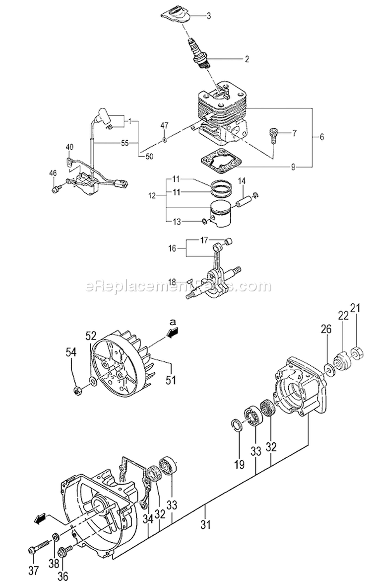 Page D Diagram and Parts List for TPH-270PF  Tanaka Hedge Trimmer
