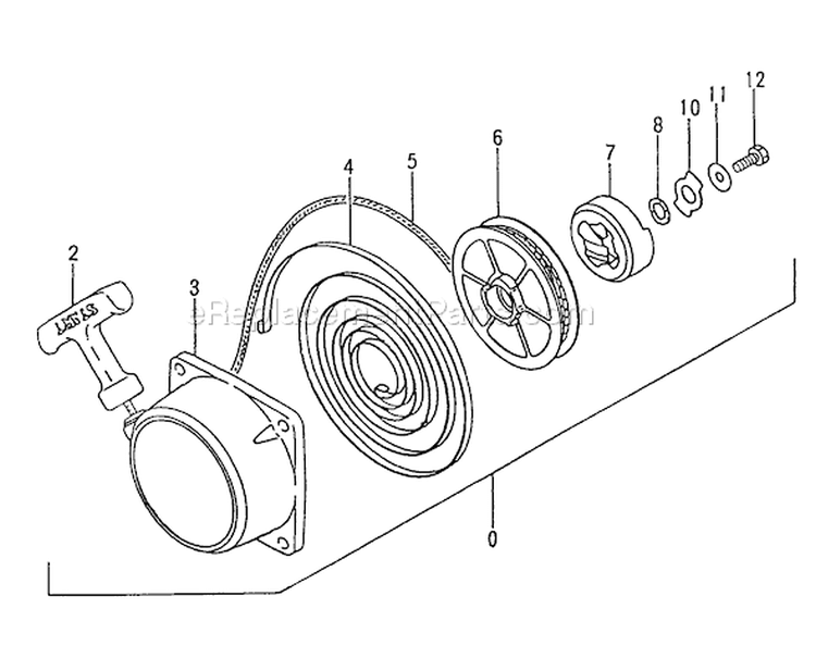 Page H Diagram and Parts List for TPH-270PF  Tanaka Hedge Trimmer