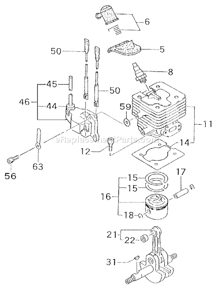 Page D Diagram and Parts List for TPK-400GS  Tanaka 