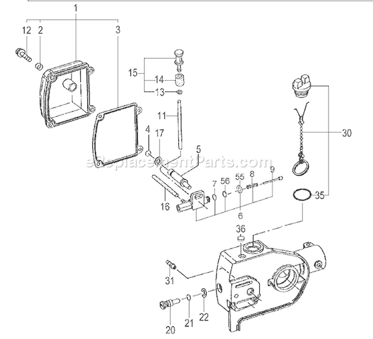 Page J Diagram and Parts List for TPS-2501  Tanaka Pole Saw