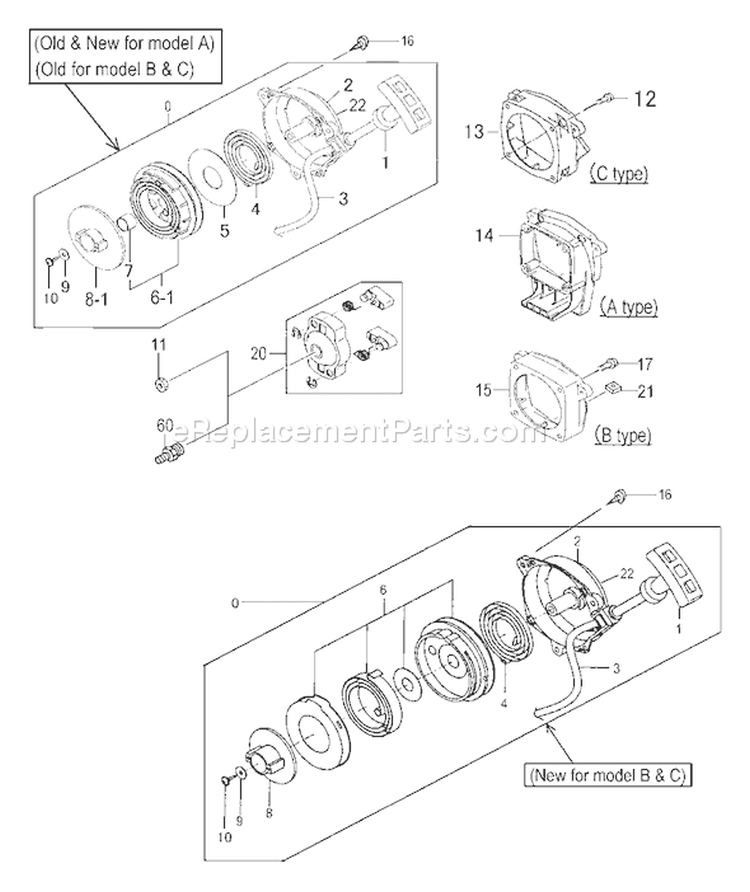 Page P Diagram and Parts List for TPS-2501  Tanaka Pole Saw