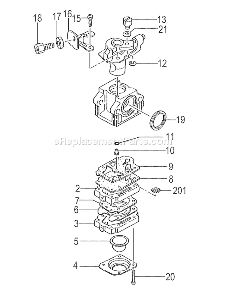 Page D Diagram and Parts List for TPS-2501  Tanaka Pole Saw