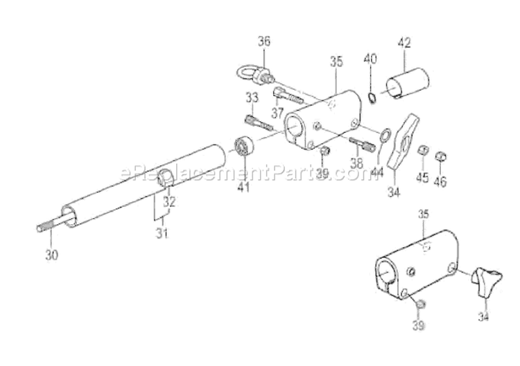 Page F Diagram and Parts List for TPS-2501  Tanaka Pole Saw