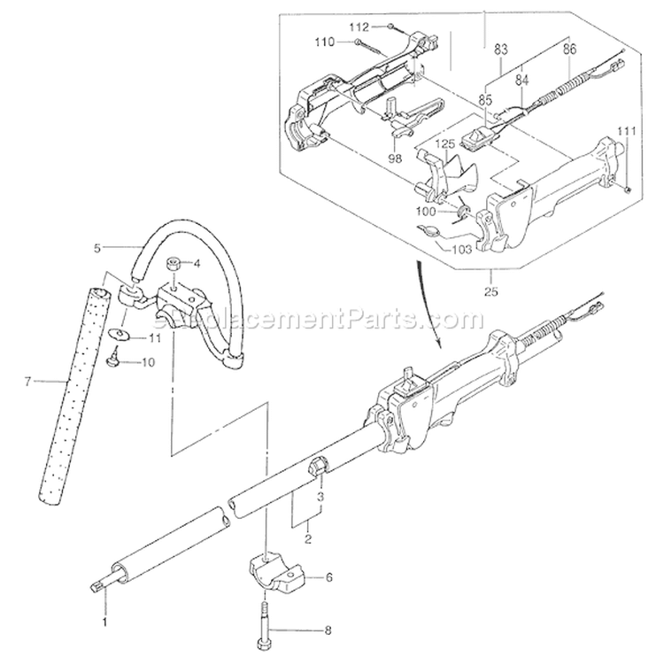 Page I Diagram and Parts List for TPS-2501  Tanaka Pole Saw