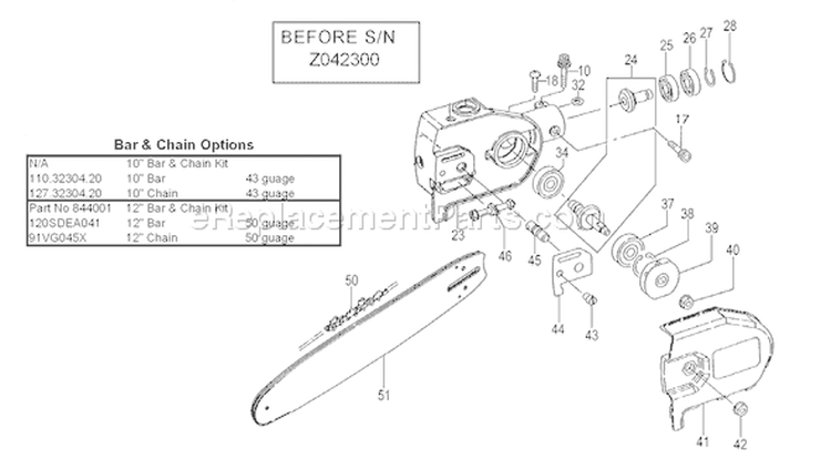 Page M Diagram and Parts List for TPS-250PN  Tanaka Pole Saw