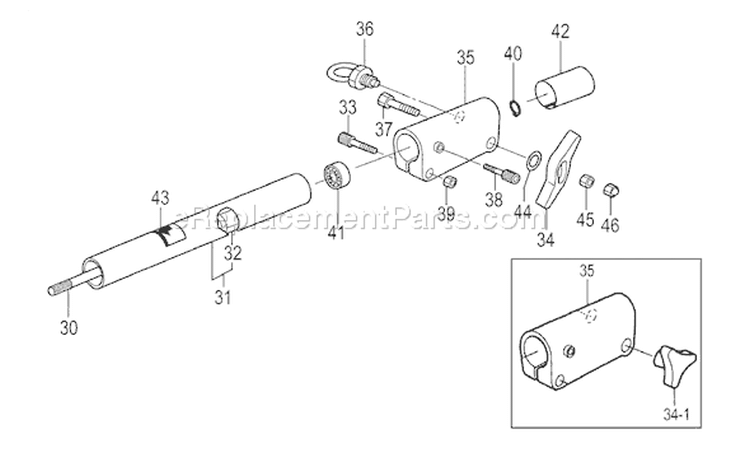 Page B Diagram and Parts List for TPS-250PN  Tanaka Pole Saw