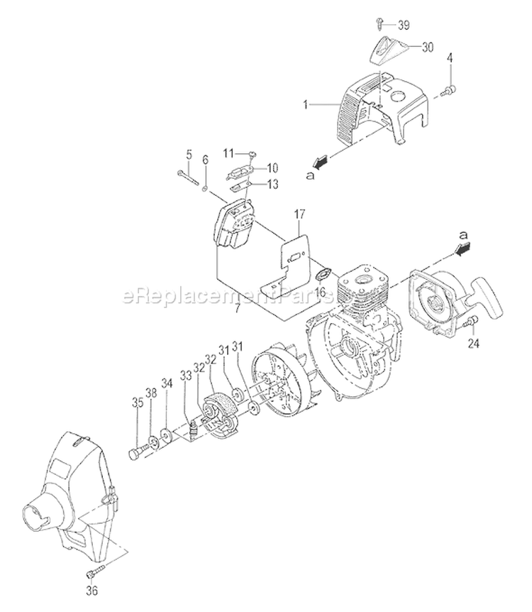 Page D Diagram and Parts List for TPS-250PN  Tanaka Pole Saw