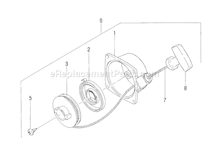 Page K Diagram and Parts List for TPS-2510  Tanaka Pole Saw