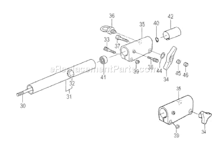 Page F Diagram and Parts List for TPS-2510  Tanaka Pole Saw