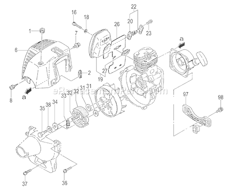 Page I Diagram and Parts List for TPS-2510  Tanaka Pole Saw