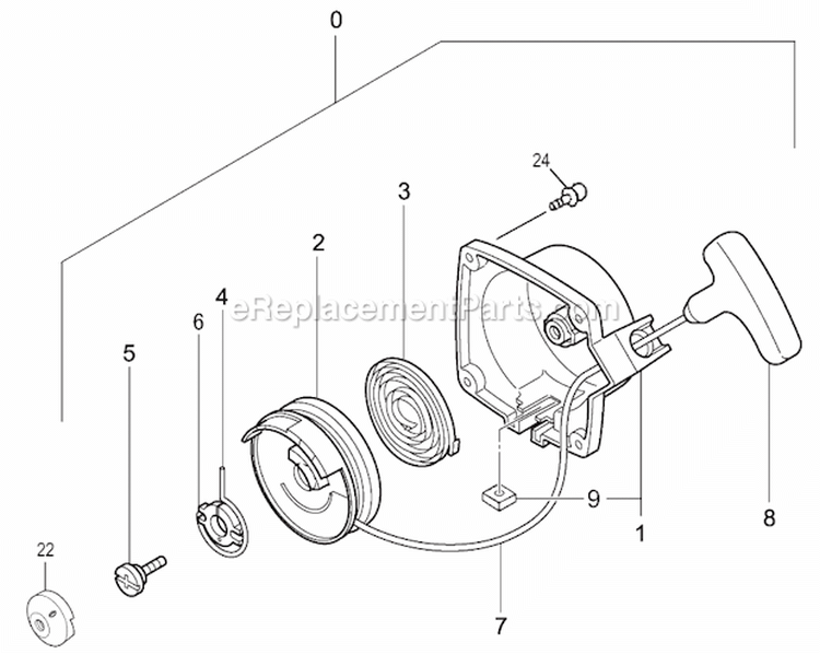 Page E Diagram and Parts List for TPS-260PF  Tanaka Pole Saw