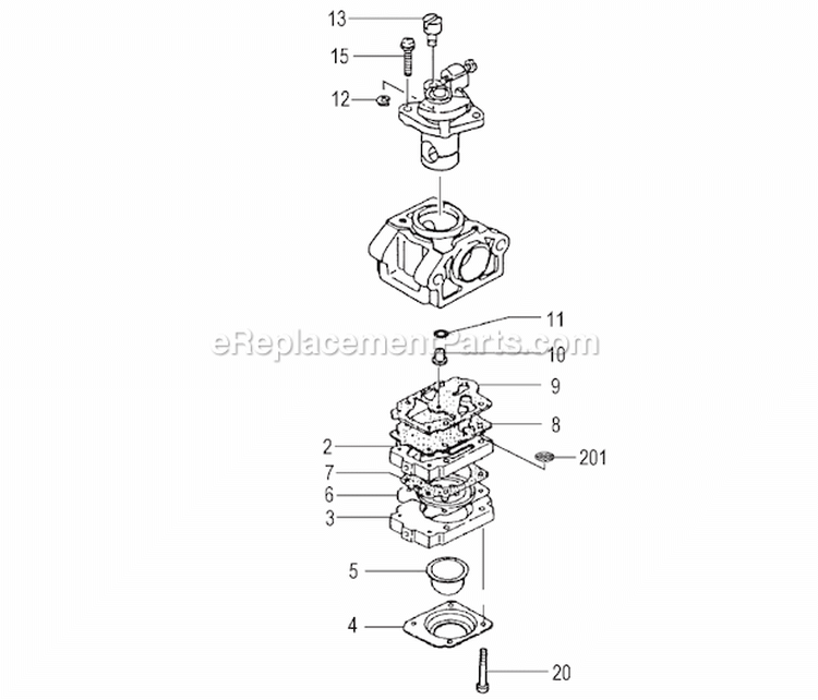 Page F Diagram and Parts List for TPS-260PF  Tanaka Pole Saw