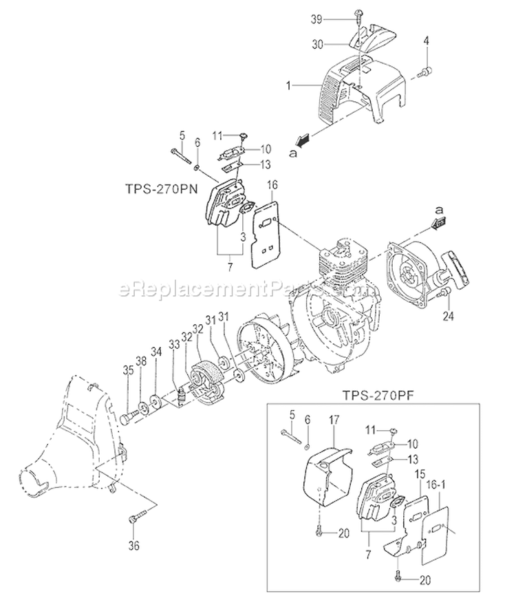 Page I Diagram and Parts List for TPS-270PF  Tanaka Pole Saw