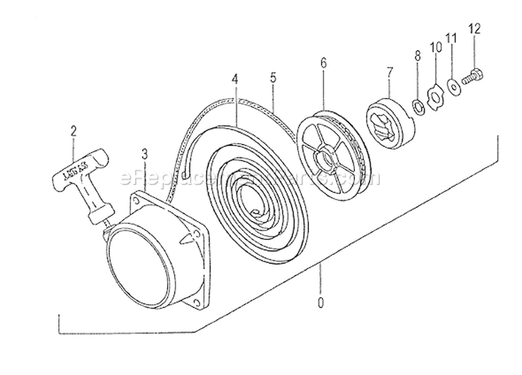 Page K Diagram and Parts List for TPS-270PN  Tanaka Pole Saw