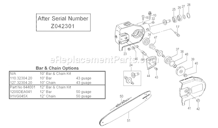 Page L Diagram and Parts List for TPS-270PN  Tanaka Pole Saw