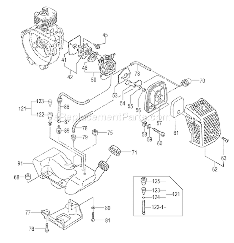 Page H Diagram and Parts List for TPS-270PN  Tanaka Pole Saw