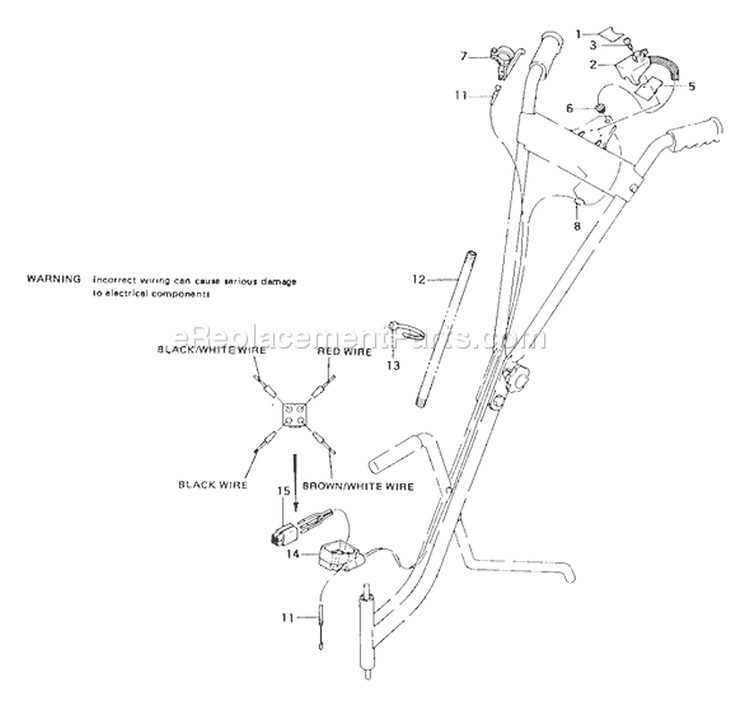 Page J Diagram and Parts List for TS-720 RC-210E Tanaka Tiller