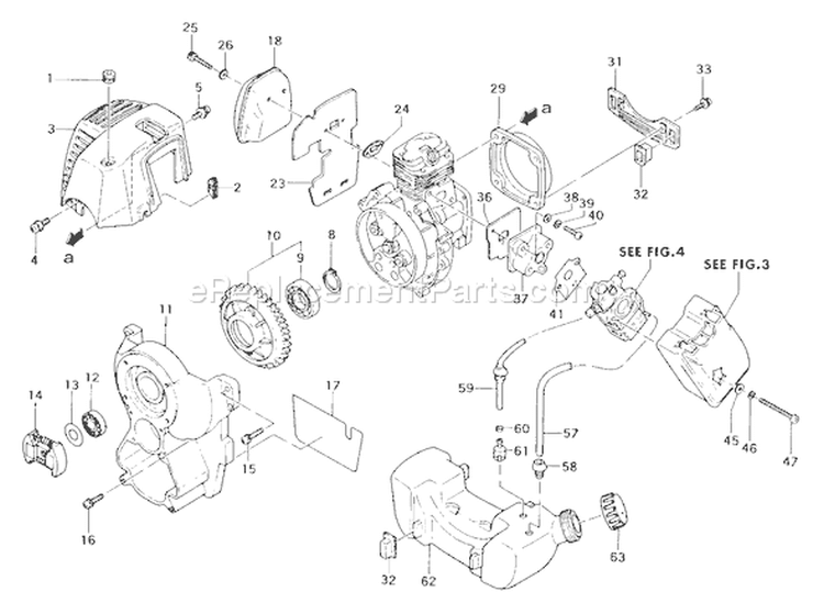 Page E Diagram and Parts List for TS-720 RC-210E Tanaka Tiller