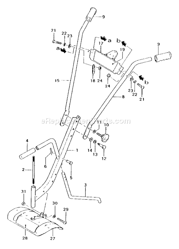 Page F Diagram and Parts List for TS-720 RC-210E Tanaka Tiller