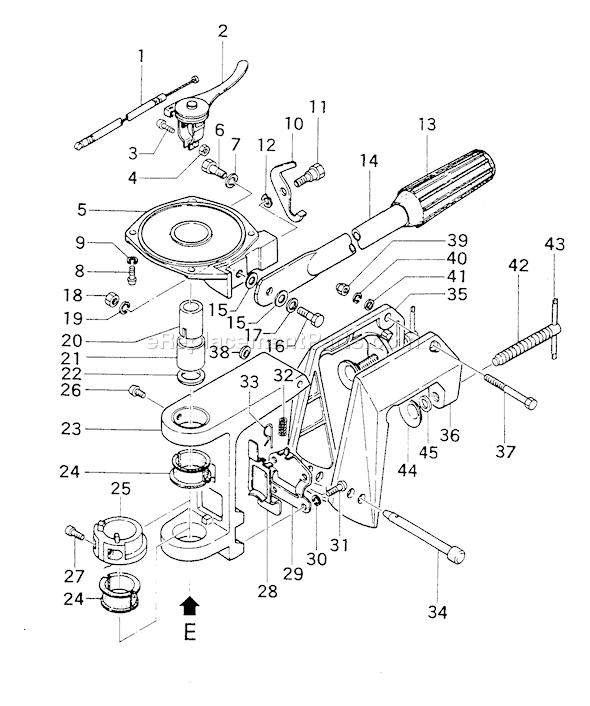 Page G Diagram and Parts List for TOB-25  Tanaka Engine