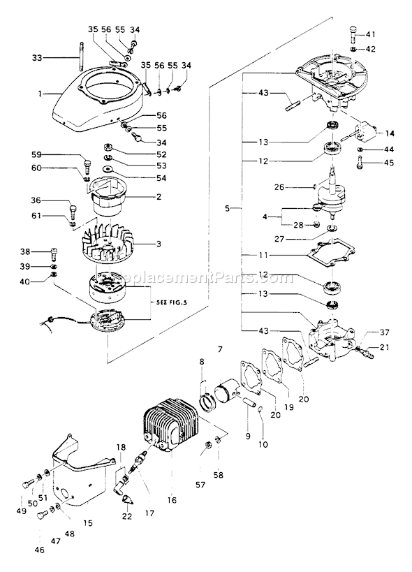 Page B Diagram and Parts List for TOB-550  Tanaka Engine