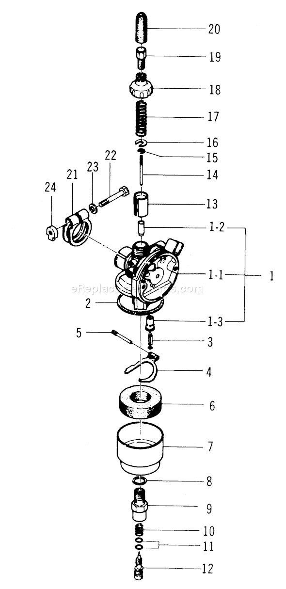 Page C Diagram and Parts List for TOB-12B  Tanaka Engine