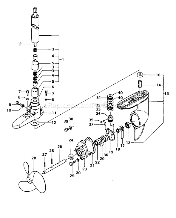 Page B Diagram and Parts List for TOB-175  Tanaka Engine