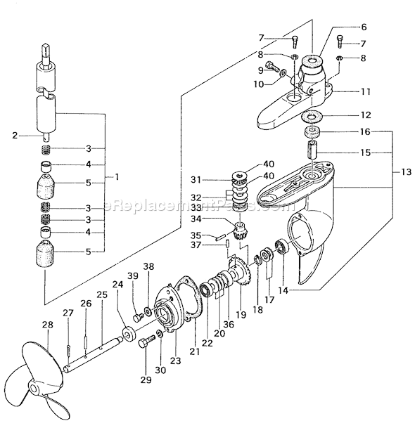 Page G Diagram and Parts List for TOB-300  Tanaka Engine