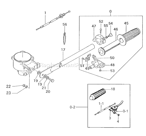 Page J Diagram and Parts List for TOB-300  Tanaka Engine