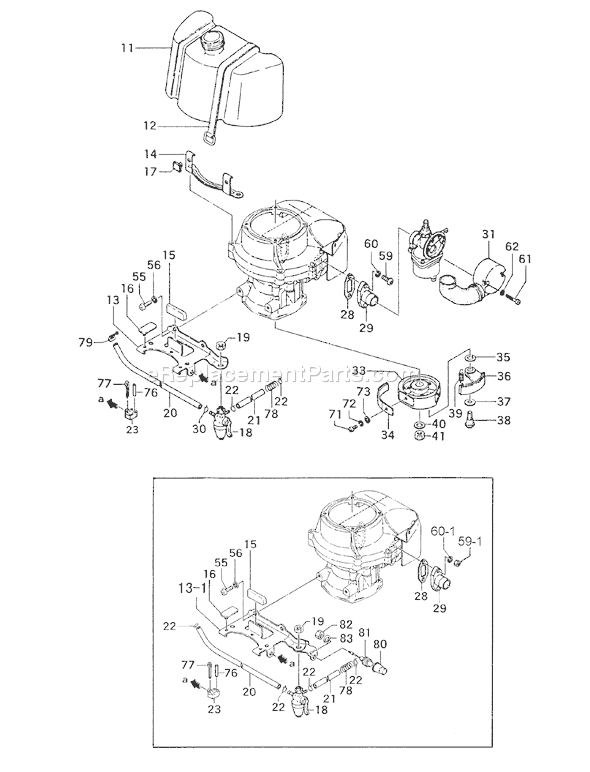Page F Diagram and Parts List for TOB-300  Tanaka Engine