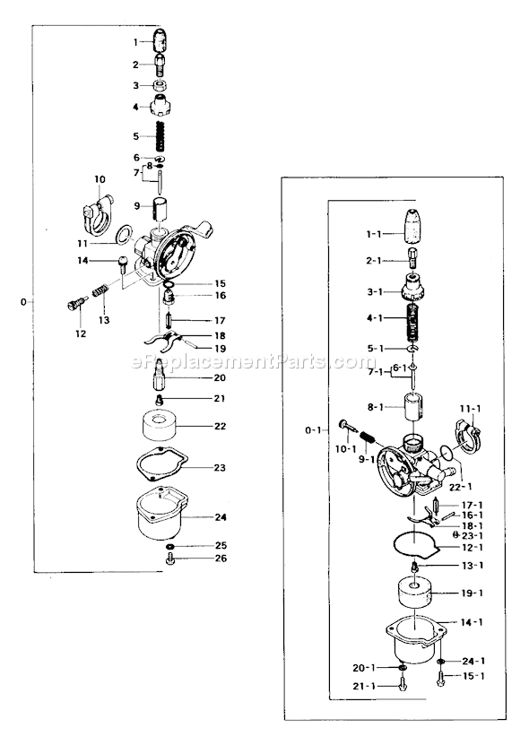 Page A Diagram and Parts List for TOB-175  Tanaka Engine