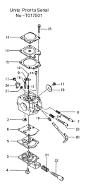 Page B Diagram and Parts List for ECS-3301B  Tanaka Chainsaw