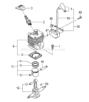 Page D Diagram and Parts List for HTD-2520PF  Tanaka Hedge Trimmer