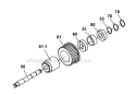 Shaft  Sprocket Diagram and Parts List for PB-SE801 Moby-X25 Tanaka Engine