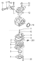 Page A Diagram and Parts List for PF-3300  Tanaka Engine