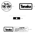 Page E Diagram and Parts List for TBC-210  Tanaka Trimmer
