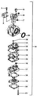 Part Location Diagram of 45525144900 Tanaka Carburetor-Assembly