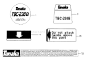 Page H Diagram and Parts List for TBC-230B  Tanaka Trimmer