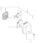 Air Cleaner Diagram and Parts List for TBC-230SF  Tanaka Trimmer
