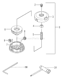Page D Diagram and Parts List for TBC-245PF  Tanaka Trimmer