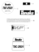 Page D Diagram and Parts List for TBC-2501  Tanaka Trimmer