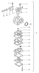 Part Location Diagram of 6696065 Tanaka Carburetor-Assembly