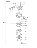 Page B Diagram and Parts List for TBC-250  Tanaka Trimmer