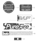 Page E Diagram and Parts List for TBC-280PF  Tanaka Trimmer