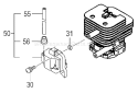 Page J Diagram and Parts List for TBC-340D  Tanaka Trimmer