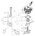 Page E Diagram and Parts List for TBC-340D  Tanaka Trimmer