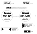 Page F Diagram and Parts List for TBC-340  Tanaka Trimmer
