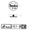 Page G Diagram and Parts List for TBC-422C  Tanaka Trimmer