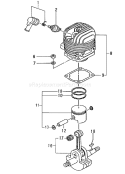 Page F Diagram and Parts List for TBL-4610  Tanaka Leaf Blower / Vacuum