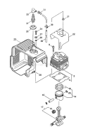 Page E Diagram and Parts List for TBL-7600  Tanaka Leaf Blower / Vacuum